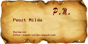 Peszt Milda névjegykártya